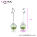 Pendientes colgantes con forma de estrella y luna en forma de estrella, diseño individual y estilo Xuping E-709